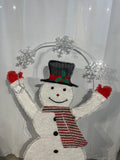 5ft Light-Up Snowman with Snowflakes – LED Christmas Yard Garden Outdoor Decor