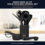 Home Hero 22 piece silicone kitchen utensil set