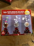 LED Snowflake Tree Topper – 6-Mode Rotating Projector Christmas Star