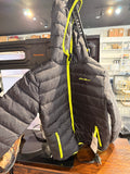 Boys Reversible Hooded Down Jacket Black Grey Size 7-8 Winter Puffer