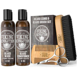 Beard Grooming Kit Brush Comb Wash Conditioner Set Men Care Kit