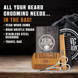 Beard Grooming Kit Brush Comb Wash Conditioner Set Men Care Kit