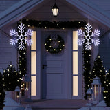ALPINE 25 In. LED Outdoor Hanging Snowflake Lighted Decoration