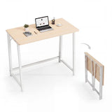 Space Saving Folding Desk 31.5” Compact Workstation Portable Table