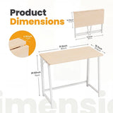 Space Saving Folding Desk 31.5” Compact Workstation Portable Table