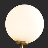 Decorica White And Gold LED Glass Globe Indoor Wall Sconce Light