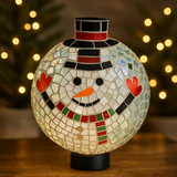 Alpine Corporation 10" Diameter Indoor/Outdoor Glass Mosaic Gazing Globe Festive Christmas Yard Décor