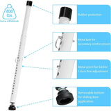 Adjustable Sliding Door Security Bar White Window & Patio Lock 18”-30”