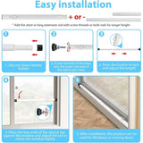 Adjustable Sliding Door Security Bar White Window & Patio Lock 18”-30”