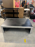 Luxury Modern Black Waterfall Coffee Table – Heavy Brushed Stainless Steel Frame