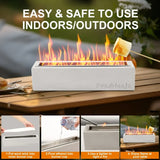 Tabletop Fire Pit - Stylish Concrete Table Fire Pit for Indoor & Outdoor Use - (14.5inch)