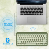 LTC MK791 Multi-Device Bluetooth Keyboard – Wireless Rechargeable Keyboard for Laptop, Tablet & Smartphone, Quiet Slim Design