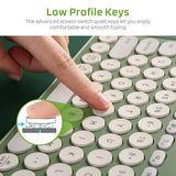 LTC MK791 Multi-Device Bluetooth Keyboard – Wireless Rechargeable Keyboard for Laptop, Tablet & Smartphone, Quiet Slim Design