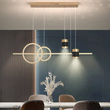 Gold Kitchen Island Light Geometric Starry Hanging Light 3-Way