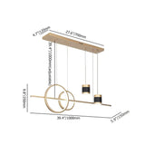 Gold Kitchen Island Light Geometric Starry Hanging Light 3-Way