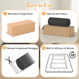 Black Memory Foam Tatami Futon Mattress Foldable Floor Bed Set - Queen - black