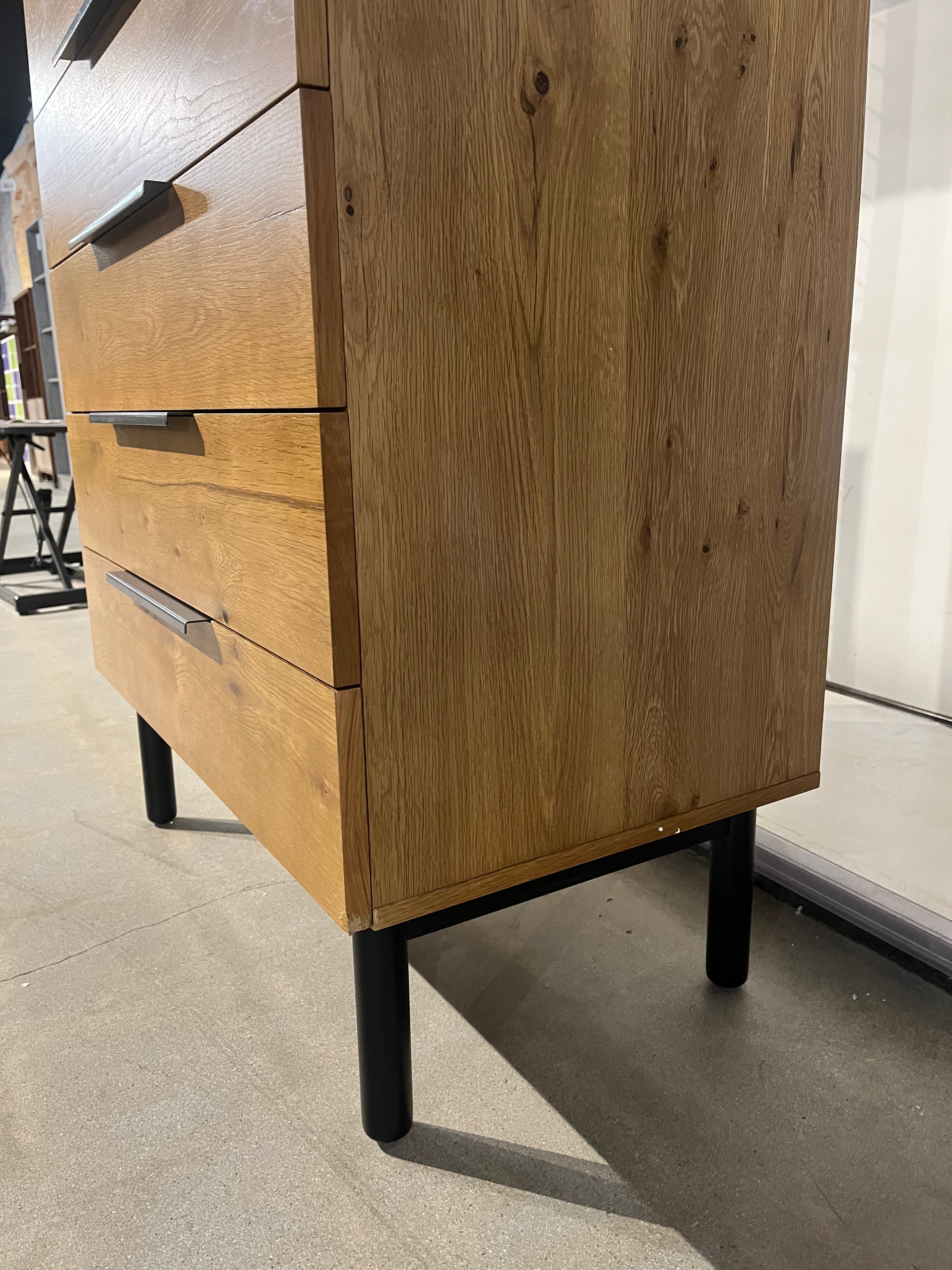 Croft Mid-Century Modern Vertical Dresser - 6 Drawer, Rustic Oak