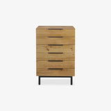 Croft Mid-Century Modern Vertical Dresser - 6 Drawer, Rustic Oak By Feather