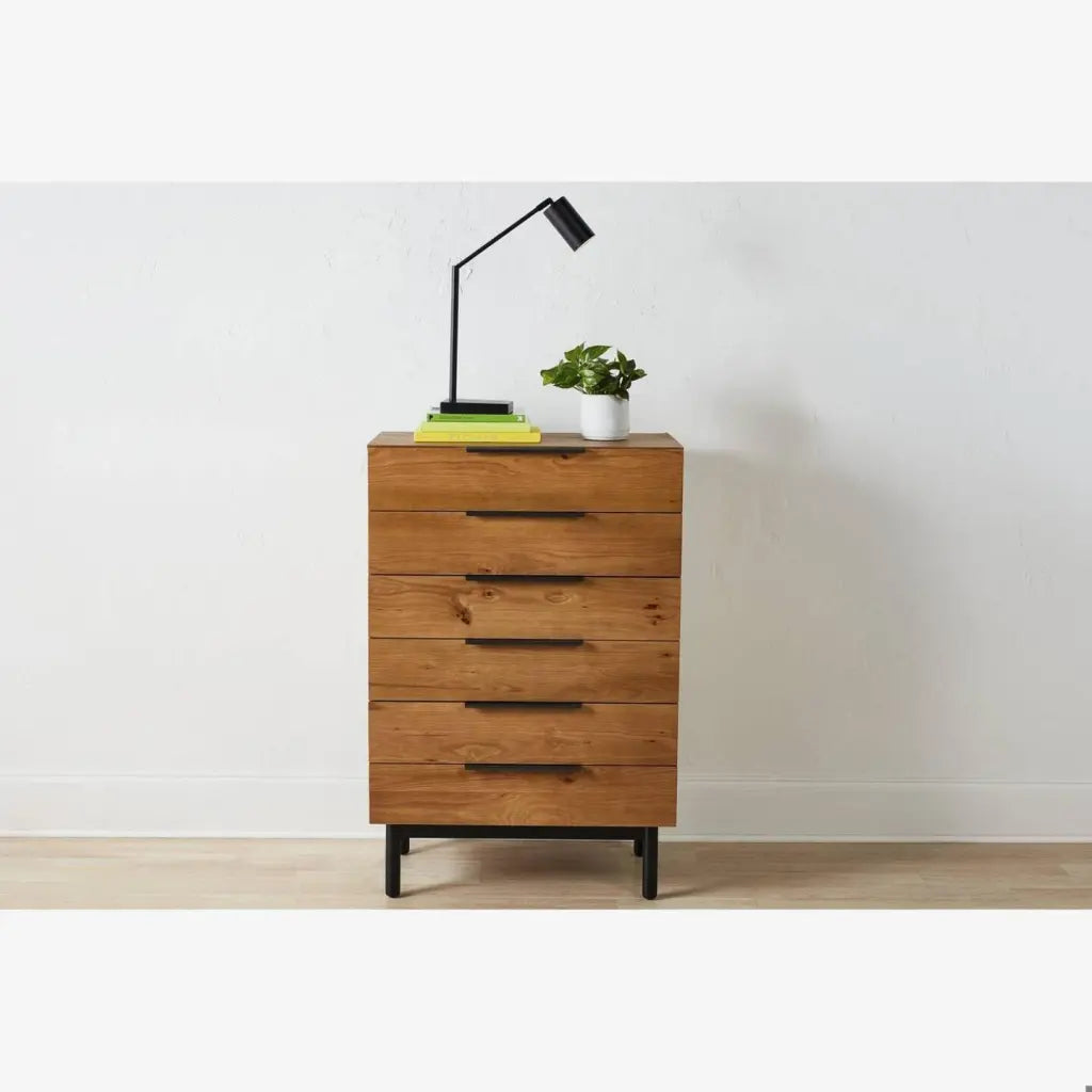 mid century modern vertical dresser Wade Logan Breux Mid Century Modern Tall Chest, 6-Drawer & Reviews