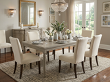 63” Farmhouse Dining Table Light Wood Finish Rectangular Table