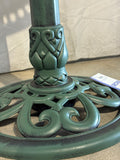 Alpine Corporation TEC116 Outdoor Aged Green Pedestal Birdbath with Scrollwork, 28" Tall, Green