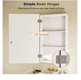 16” x 25.5” Mirrored Medicine Cabinet White Wall Mount Recessed Bathroom Storage Cabinet