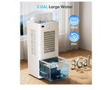 Portable Evaporative Air Cooler 3 Gallon Water Tank 6 Speeds Remote Control White