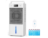 Portable Evaporative Air Cooler 3 Gallon Water Tank 6 Speeds Remote Control White