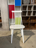 Safavieh William White Wooden Dining Chair – High Slatted Back, Modern Farmhouse, Boho & Coastal Style – Sustainable Wood Construction