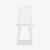 Safavieh William White Wooden Dining Chair – High Slatted Back, Modern Farmhouse, Boho & Coastal Style – Sustainable Wood Construction