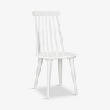 Safavieh William White Wooden Dining Chair – High Slatted Back, Modern Farmhouse, Boho & Coastal Style – Sustainable Wood Construction