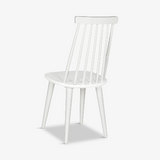 Safavieh William White Wooden Dining Chair – High Slatted Back, Modern Farmhouse, Boho & Coastal Style – Sustainable Wood Construction