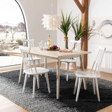 Safavieh William White Wooden Dining Chair – High Slatted Back, Modern Farmhouse, Boho & Coastal Style – Sustainable Wood Construction