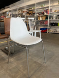 Feather Modern Armless Plastic Dining Chair – Molded Seat, Easy-Clean, Space-Saving Design, 18” Seat Height