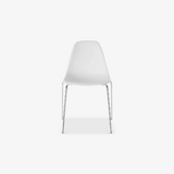 Feather Modern Armless Plastic Dining Chair – Molded Seat, Easy-Clean, Space-Saving Design, 18” Seat Height
