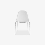 Feather Modern Armless Plastic Dining Chair – Molded Seat, Easy-Clean, Space-Saving Design, 18” Seat Height