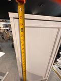 Slim White Linen Cabinet Storage Tower with Drawer & Open Shelf Organizer