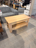 Lift Top Coffee Table with Hidden Storage & Drawers Oak Finish