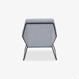 Feather Bronson Lounge Chair – Blue-Grey Fabric Armchair – Mid-Century Modern Accent Chair