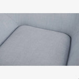 Feather Bronson Lounge Chair – Blue-Grey Fabric Armchair – Mid-Century Modern Accent Chair