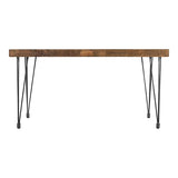 Boneta Dining Table by Moe’s Home Collection – 59” Natural Reclaimed Pine with Iron Legs