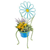 24” Daisy Flower Planter Stand Garden Decor Outdoor Metal Planter