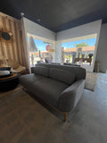 Ahdome ValMinimal Sectional Left Facing Sofa Lounger Grey Linen