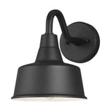 8” Black Aluminum Fisher Outdoor Sconce Light Fixture