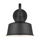 8” Black Aluminum Fisher Outdoor Sconce Light Fixture