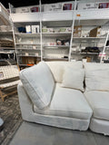 White Linen Feathers Sofa Sectional by ValYou - comfortable sectional sofa - modern and soft - 80” wide