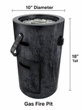 Gas Fire Pit, 18” Tall x 10” Diameter - Open Box - table top