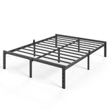 Full Metal Platform Bed Frame, 14” Heavy Duty Steel Slat Support - new in box