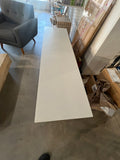 Alpine Furniture Tranquility TV Console Credenza – White Wood Media Cabinet with Shelves & Storage Drawers