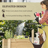 Raised Wooden Garden Planter Box with Legs, 34” x 18” x 30” - assembled. New